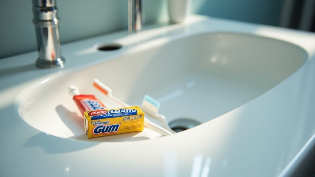 gum chewing post brushing caution