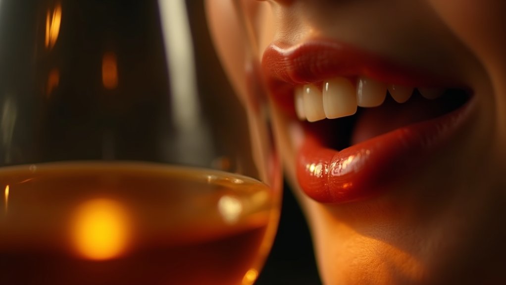 whiskey may stain teeth